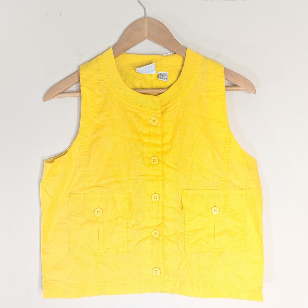 Tidewater Yellow Vest/Tank; Vintage NWT 90s Cotton Utility Gorpcore